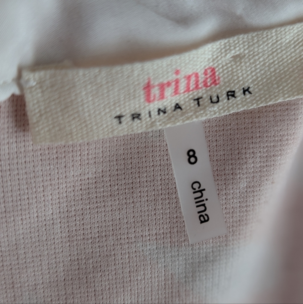 Trina Turk Sleeveless Shift Dress – Size 8 – Vibrant Red/Coral Floral Loop Print - Picture 3 of 11
